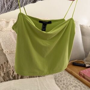 F21 Neon Green Crop Top